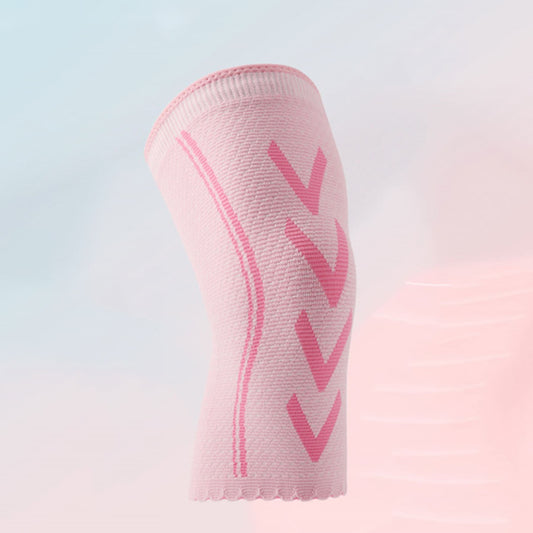 Aofit Pink Support Knee Sleeve with Firm Compression, Women’s Athletic Scalloped Hem Knee Support Brace, 1 Pair