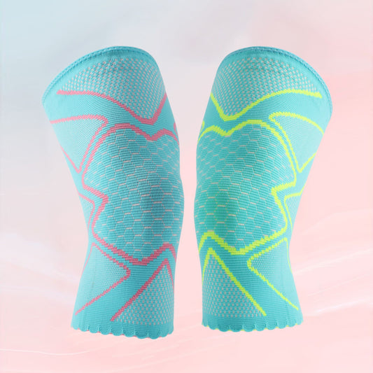Aofit Knee Sleeve with Firm Compression, Women’s Athletic Scalloped Hem Knee Support, 1 Pair