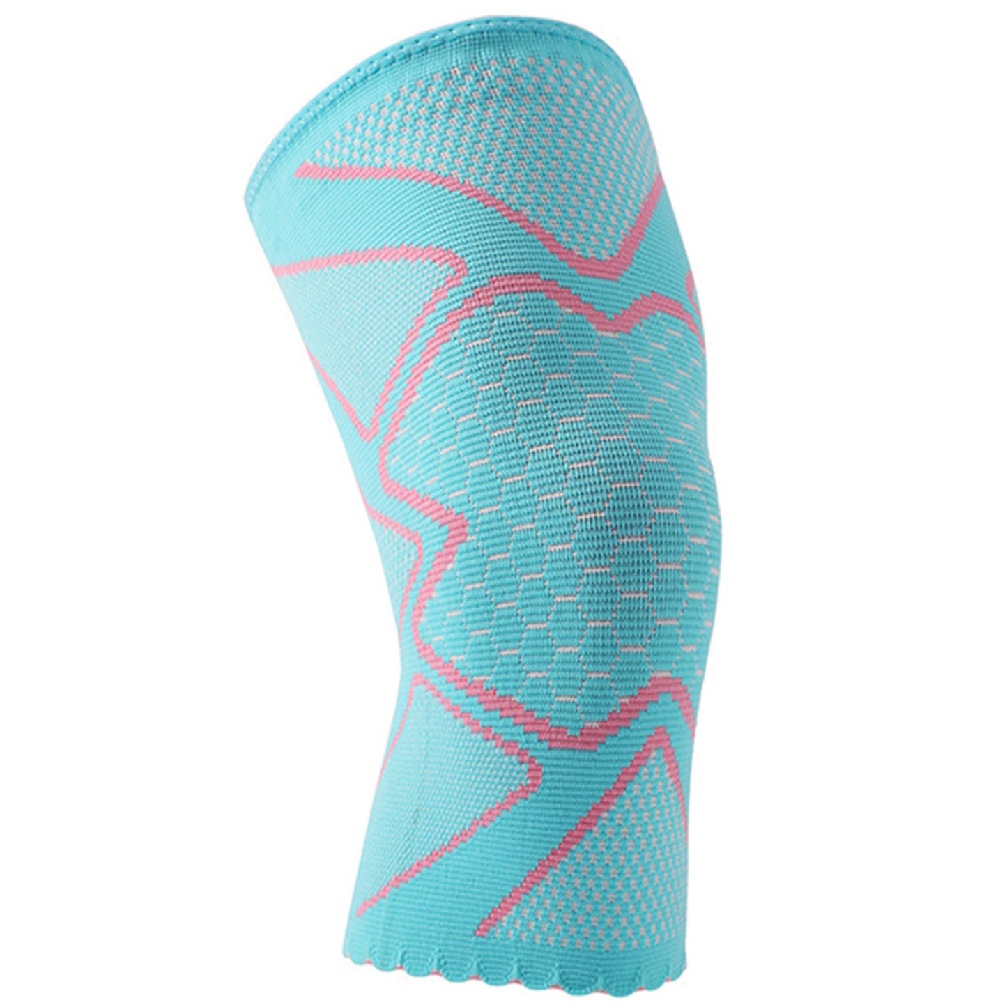 Aofit Knee Sleeve with Firm Compression, Women’s Athletic Scalloped Hem Knee Support, 1 Pair