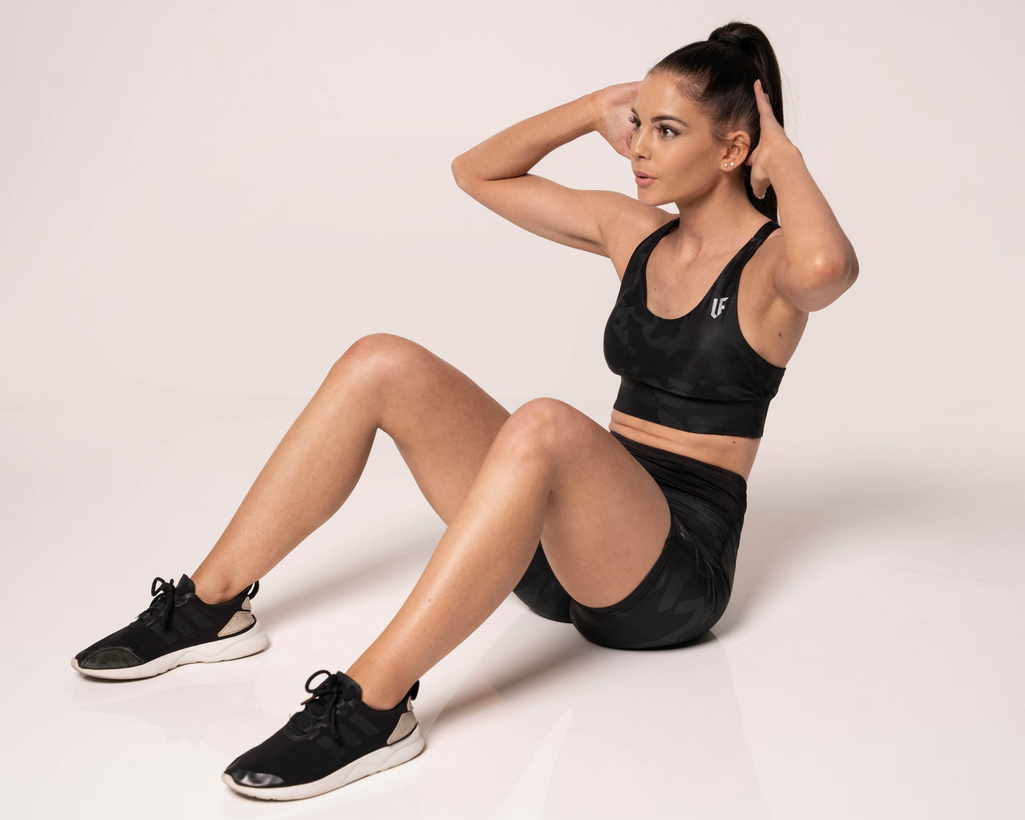 LF Camo Scrunch Bum Biker Shorts