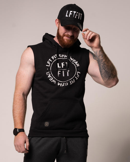 LFTFIT Distressed Circle Sleeveless Hoodie