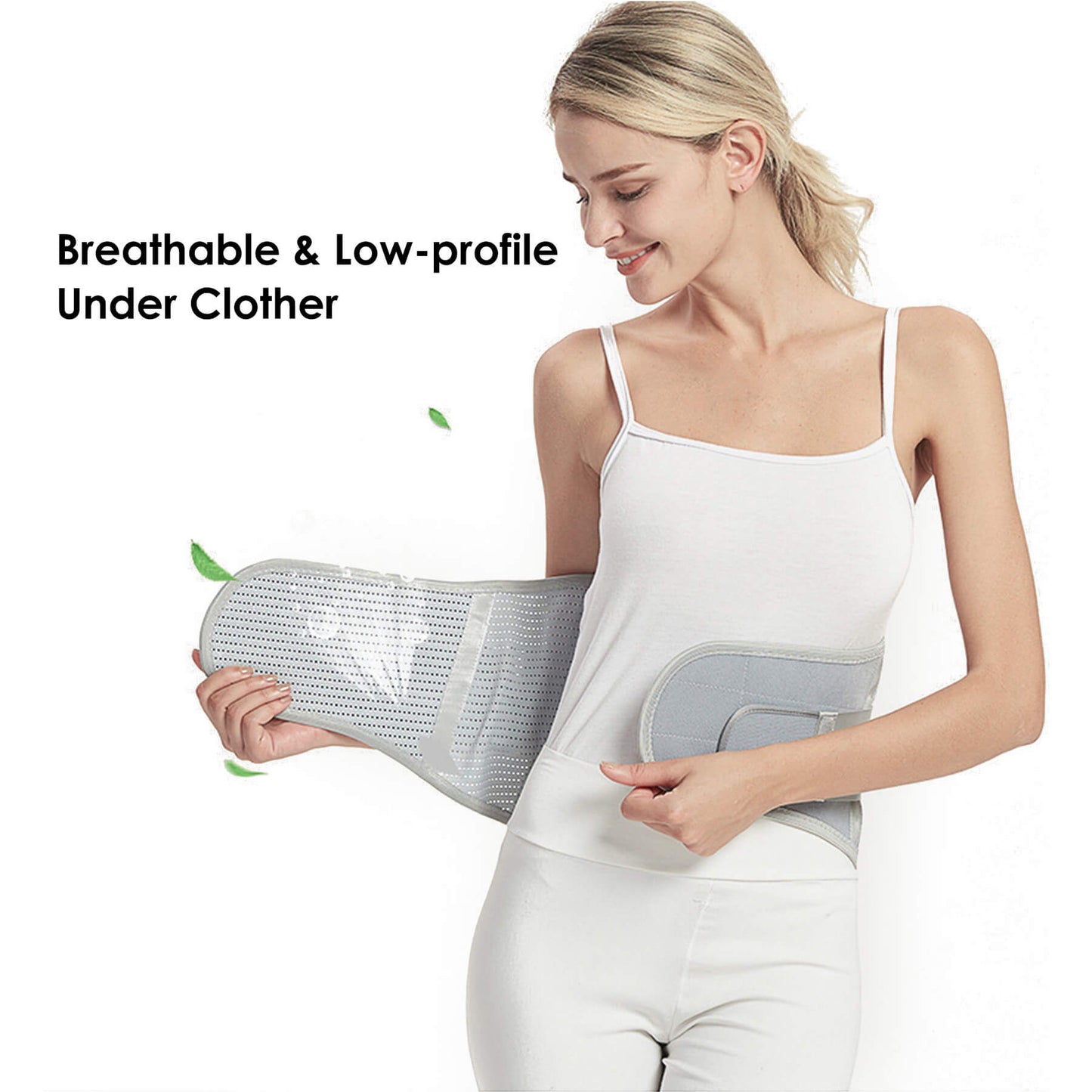 Aofit Back Brace with 5 Support Stays, Self-heating and Magnetic Pad for Lower Back Pain Relief