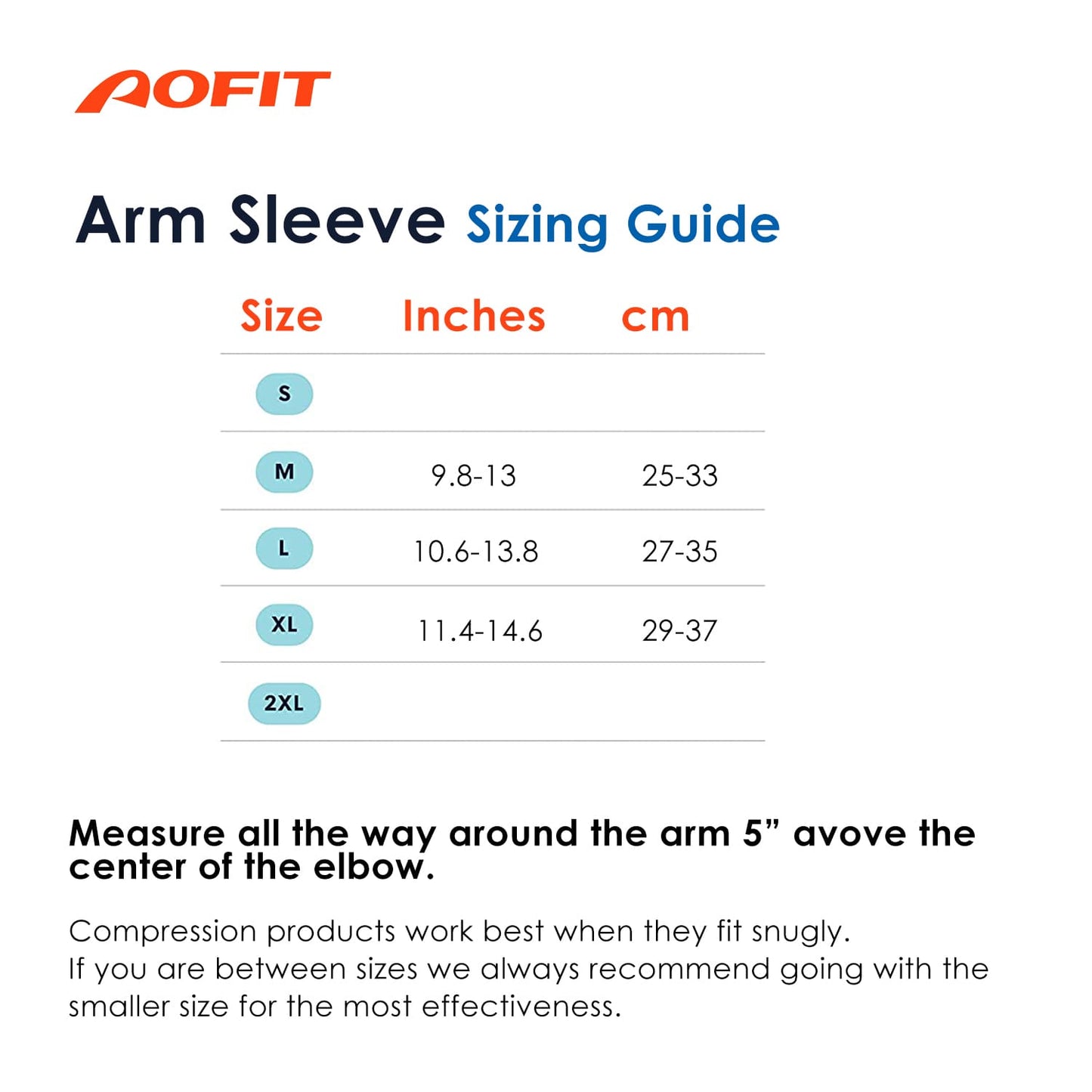 Aofit Compression Arm Sleeves, Protector with Anti-Impact Design, 1 Pair