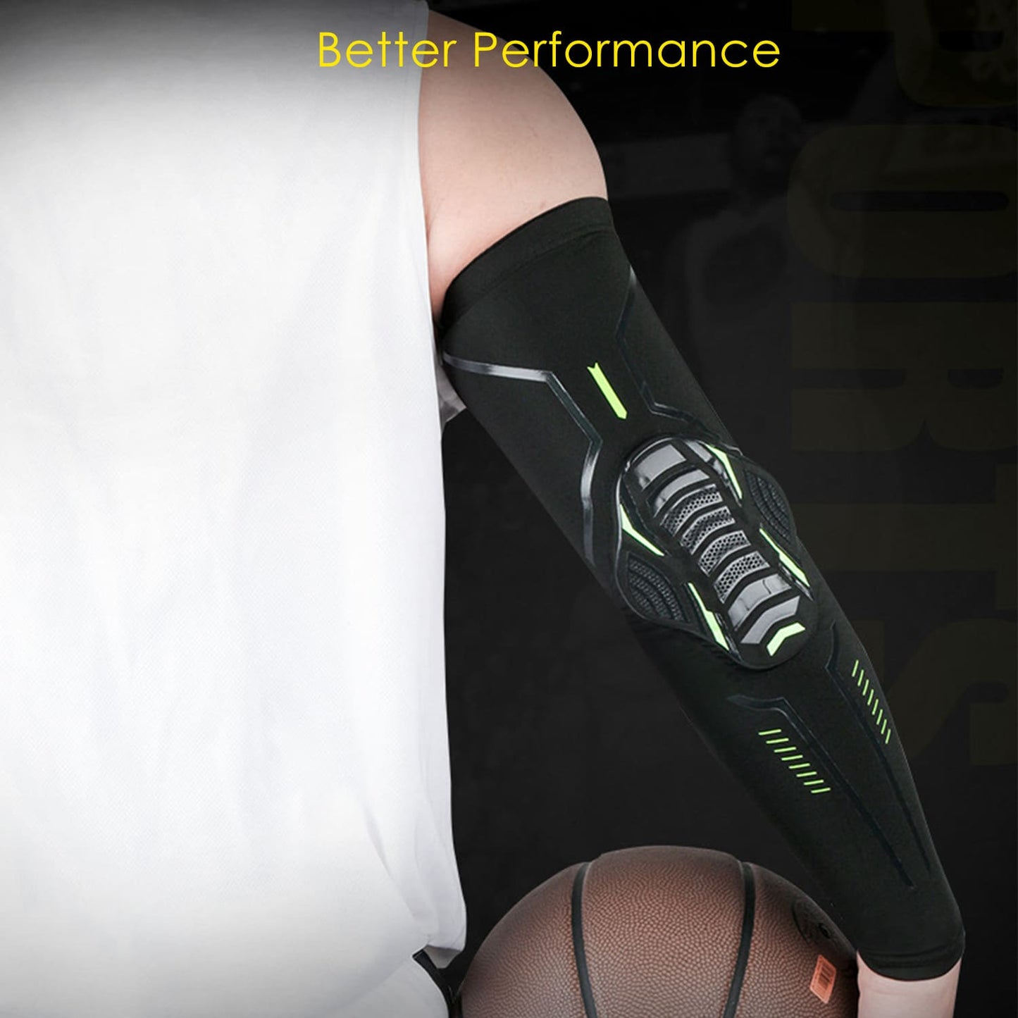 Aofit Compression Arm Sleeves, Protector with Anti-Impact Pad, 1 Pair