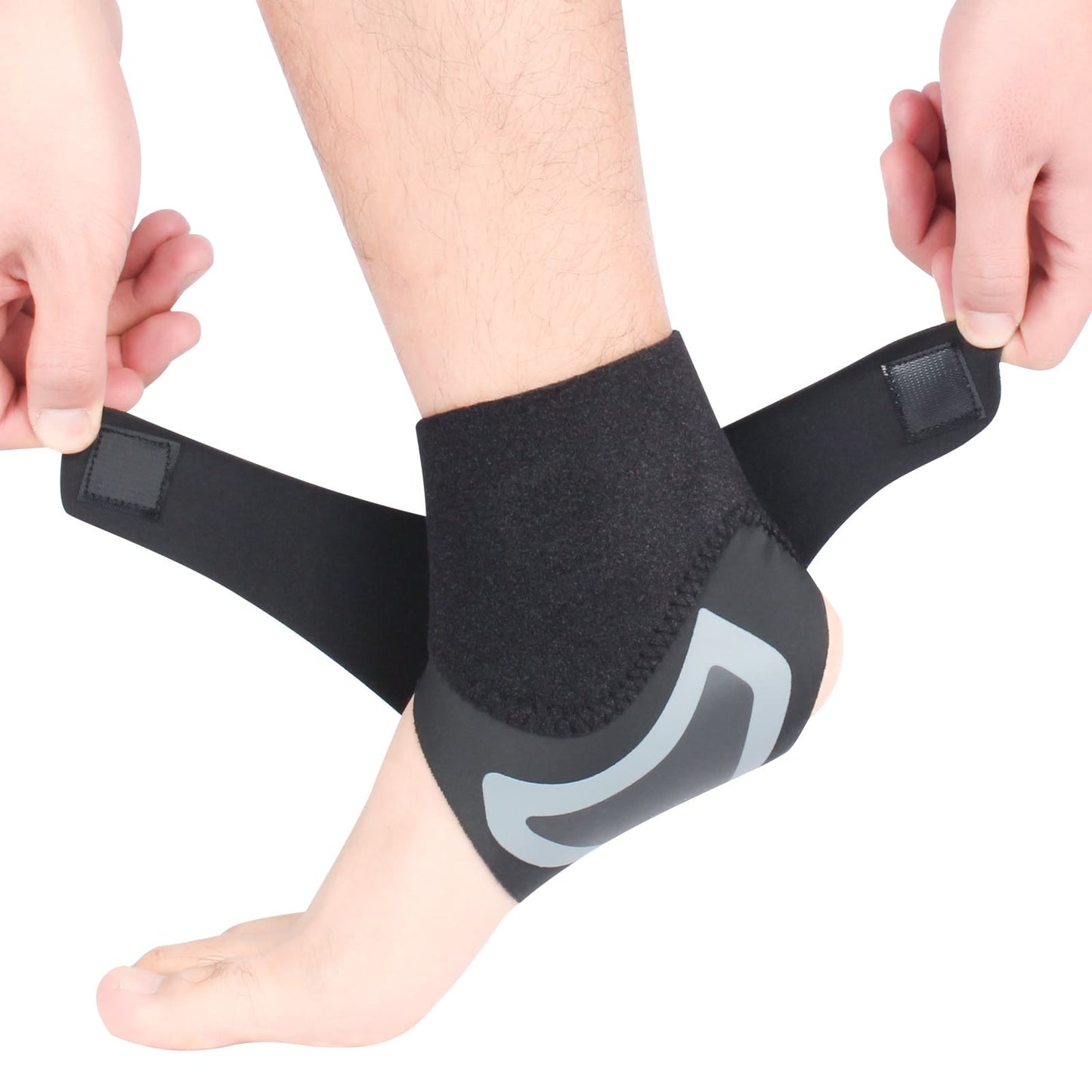 Aofit Compression Ankle Brace, Adjustable Straps, 1 Pair