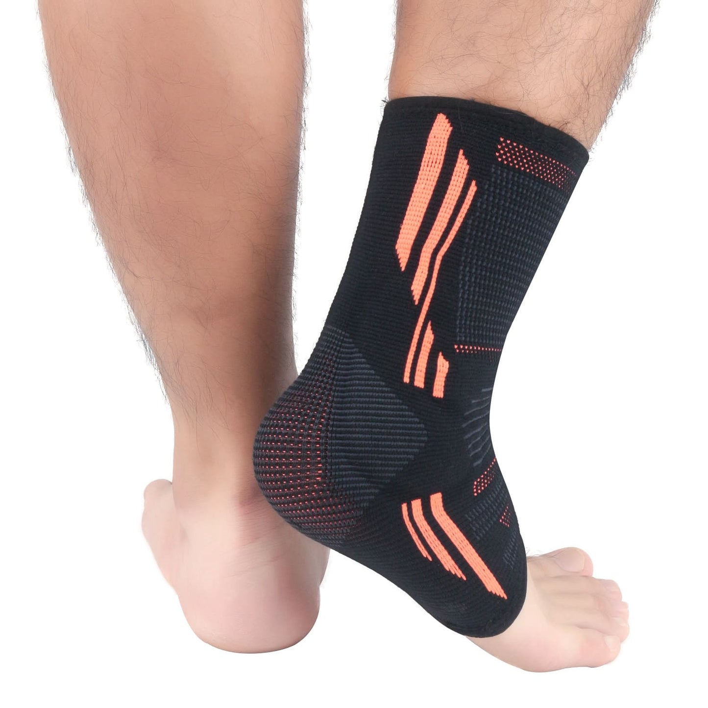 Aofit Compression Ankle Sleeve With Anti-Impact Cushion Padding, Elastic Ankle Support Sock, 1 Pair