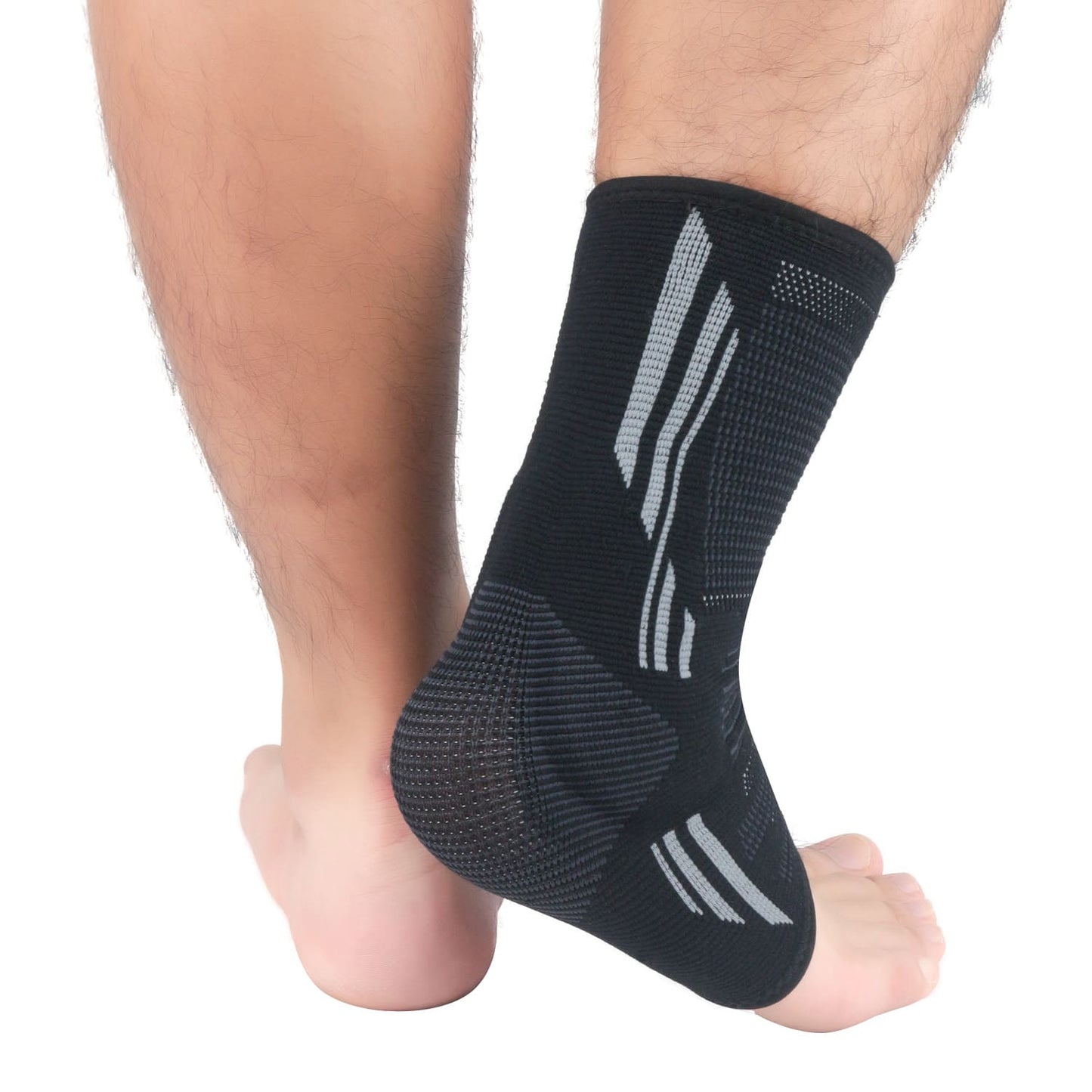 Aofit Compression Ankle Sleeve With Anti-Impact Cushion Padding, Elastic Ankle Support Sock, 1 Pair