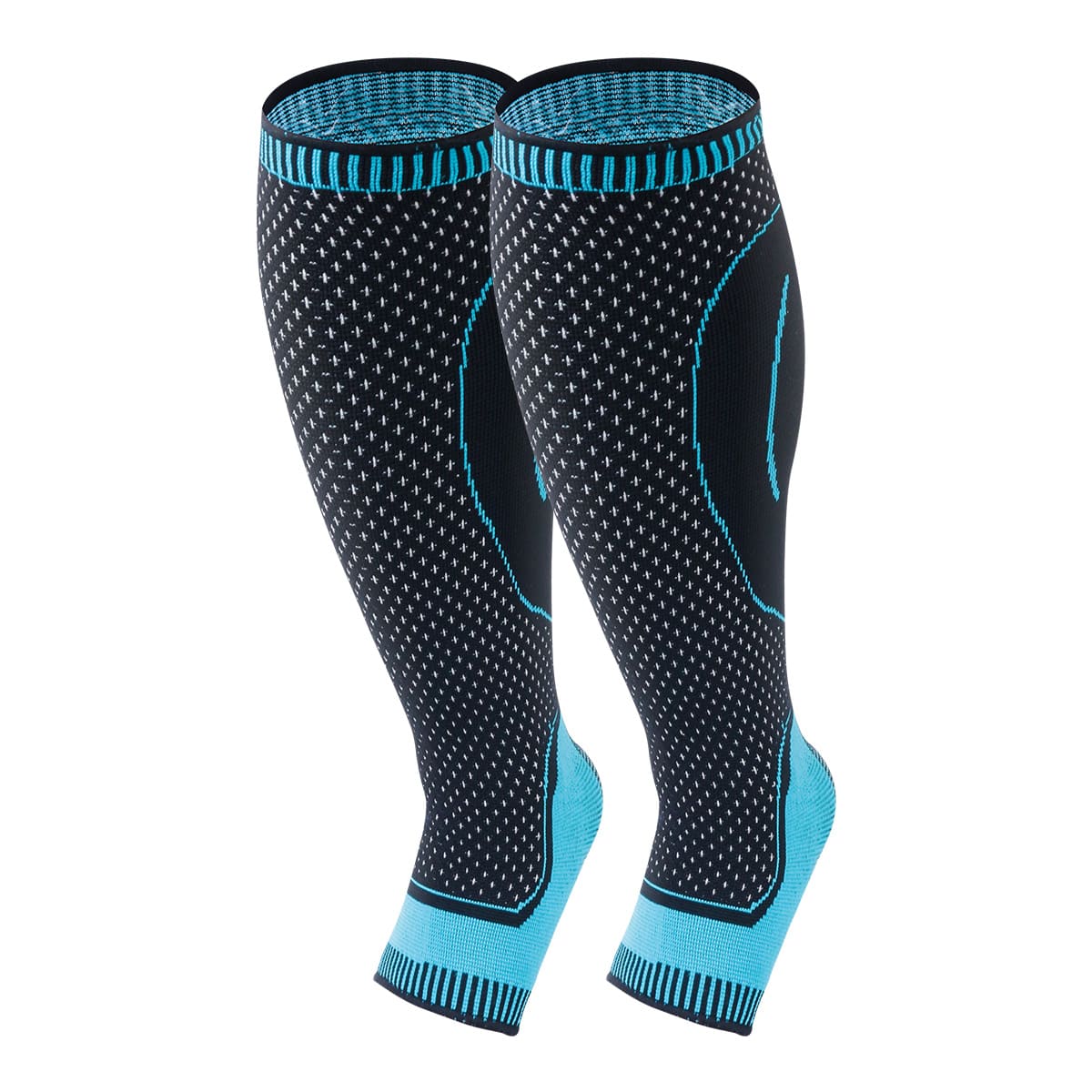 Aofit Full Coverage Lower Leg Compression Sleeves, Protective Calf Compression Socks for Running with Anti-Slip Strips, 1 Pair