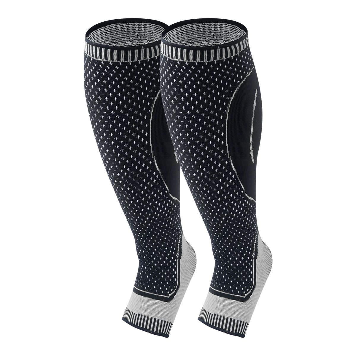 Aofit Full Coverage Lower Leg Compression Sleeves, Protective Calf Compression Socks for Running with Anti-Slip Strips, 1 Pair