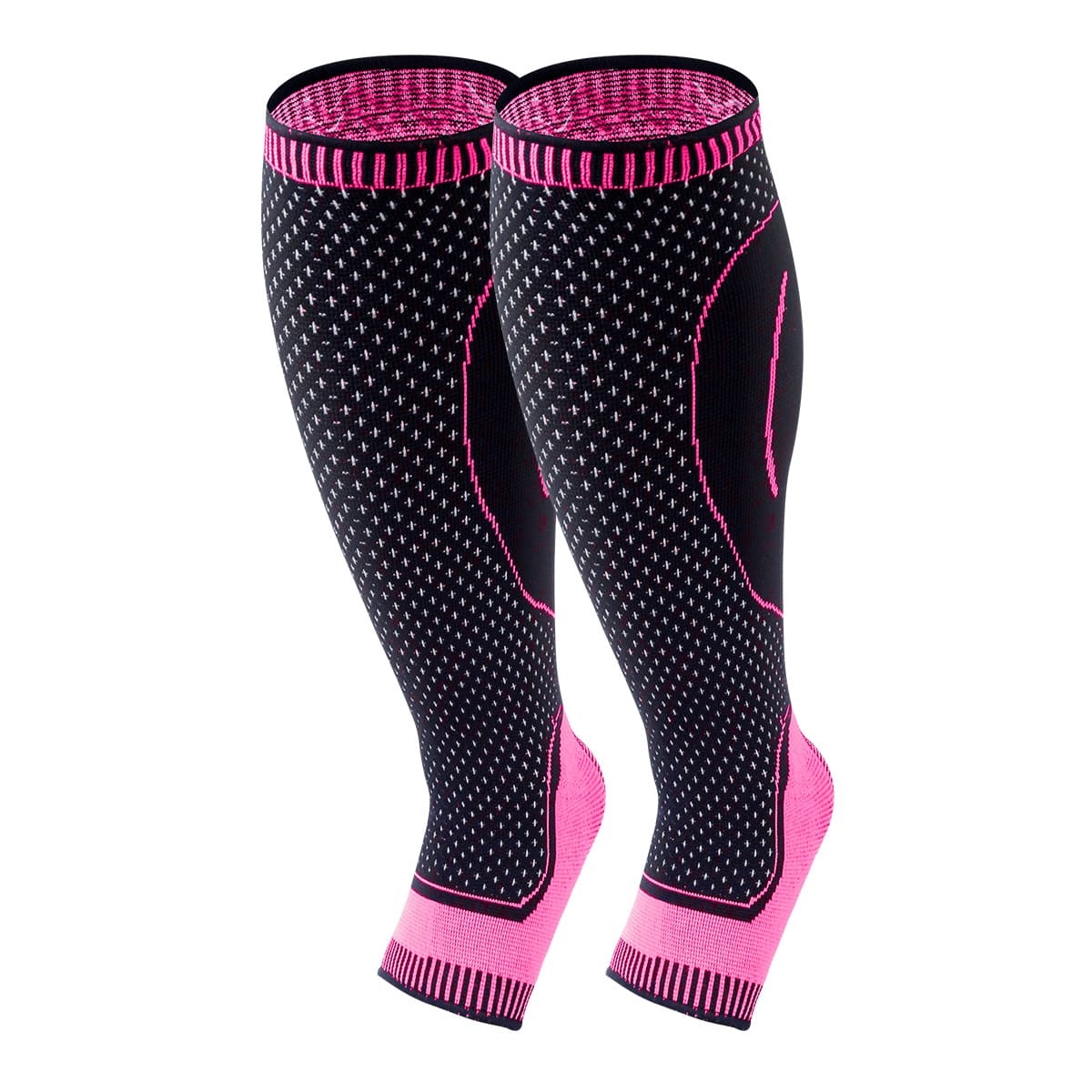 Aofit Full Coverage Lower Leg Compression Sleeves, Protective Calf Compression Socks for Running with Anti-Slip Strips, 1 Pair