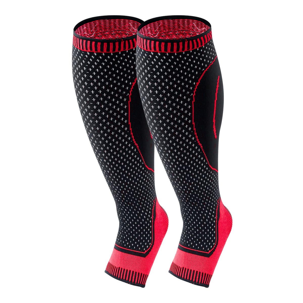 Aofit Full Coverage Lower Leg Compression Sleeves, Protective Calf Compression Socks for Running with Anti-Slip Strips, 1 Pair