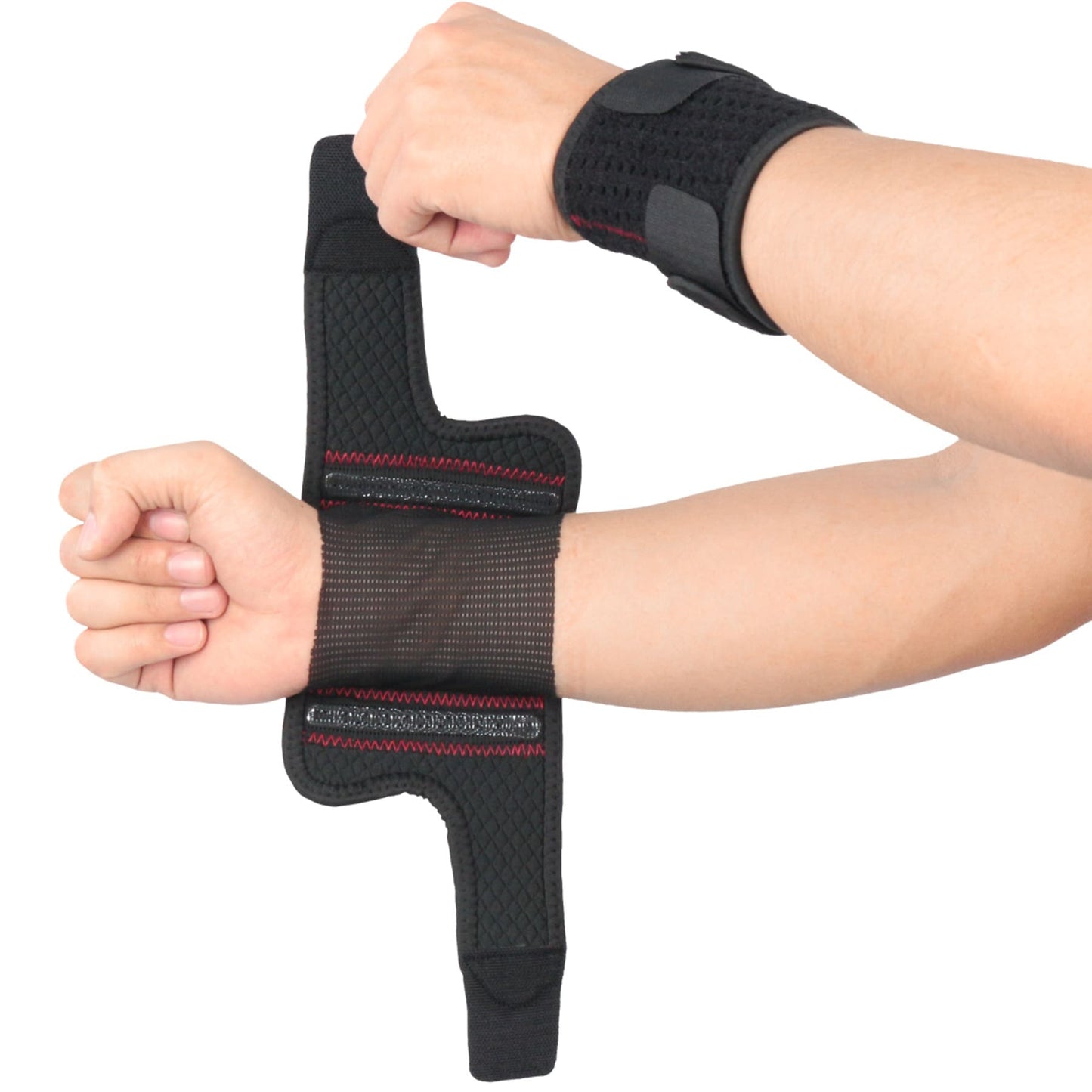Aofit Wrist Wrap with Adjustable Strap, 2 Spring Stabilizers For Hands and Wrists, Secure Training Supports, 1 Wrap