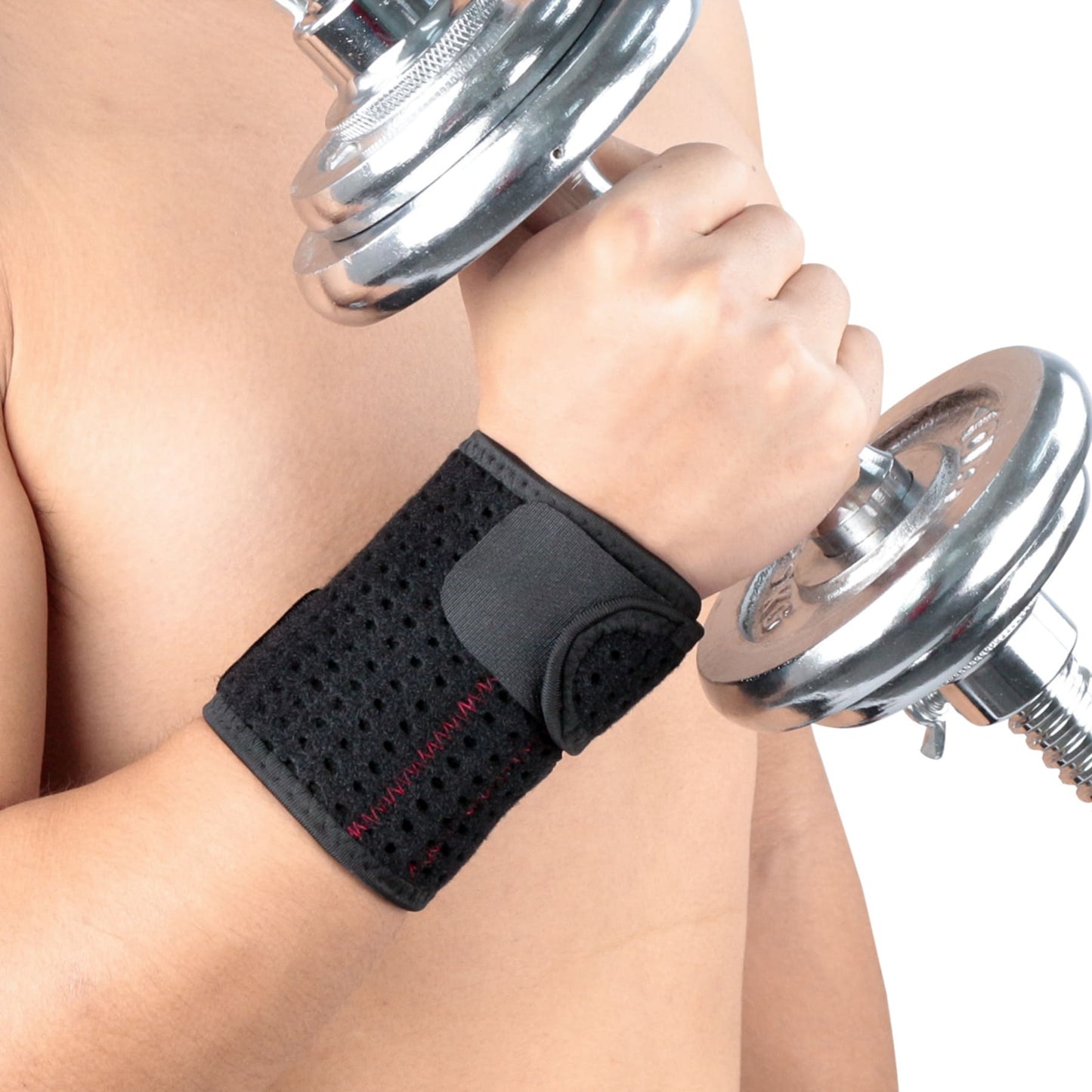 Aofit Wrist Wrap with Adjustable Strap, 2 Spring Stabilizers For Hands and Wrists, Secure Training Supports, 1 Wrap