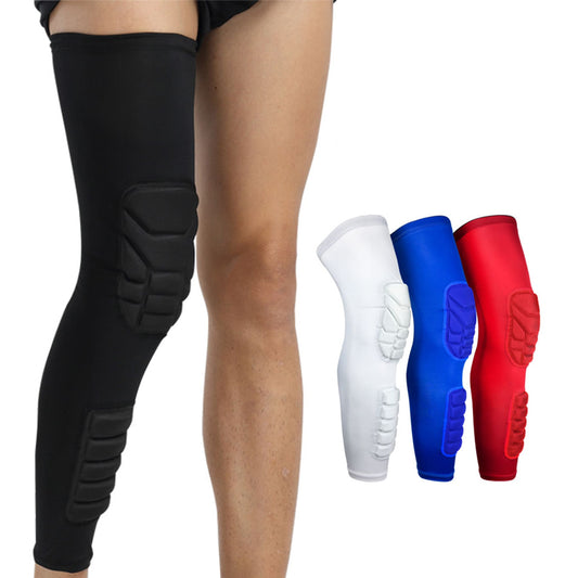Aofit Extra-Long Compression Knee Sleeves, Protector with Anti-Impact Pad, 1 Pair