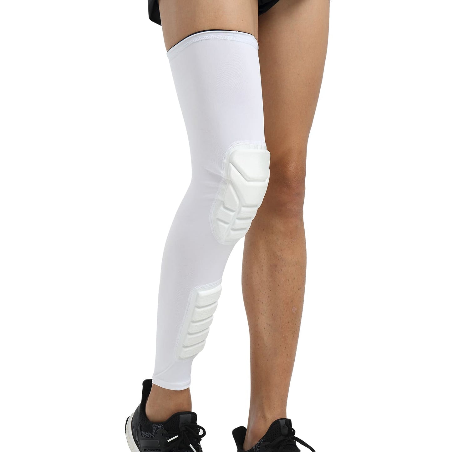 Aofit Extra-Long Compression Knee Sleeves, Protector with Anti-Impact Pad, 1 Pair