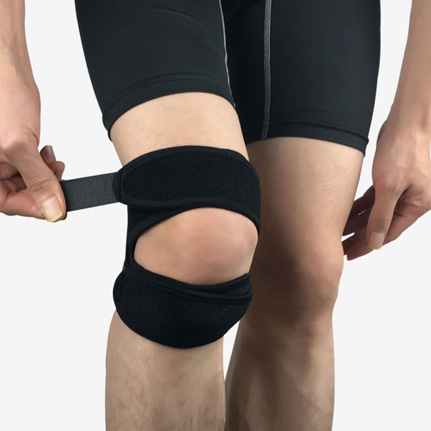 Aofit Knee Support Strap with Protective Foam Pads and Adjustable Straps, 1 Pair