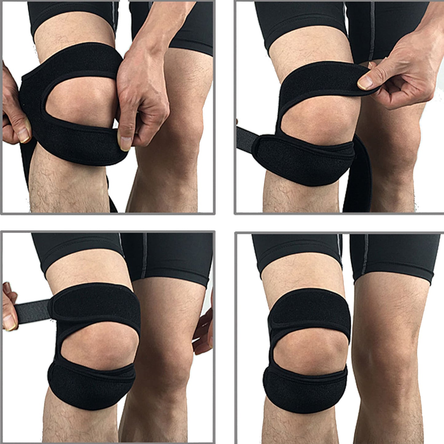 Aofit Knee Support Strap with Protective Foam Pads and Adjustable Straps, 1 Pair