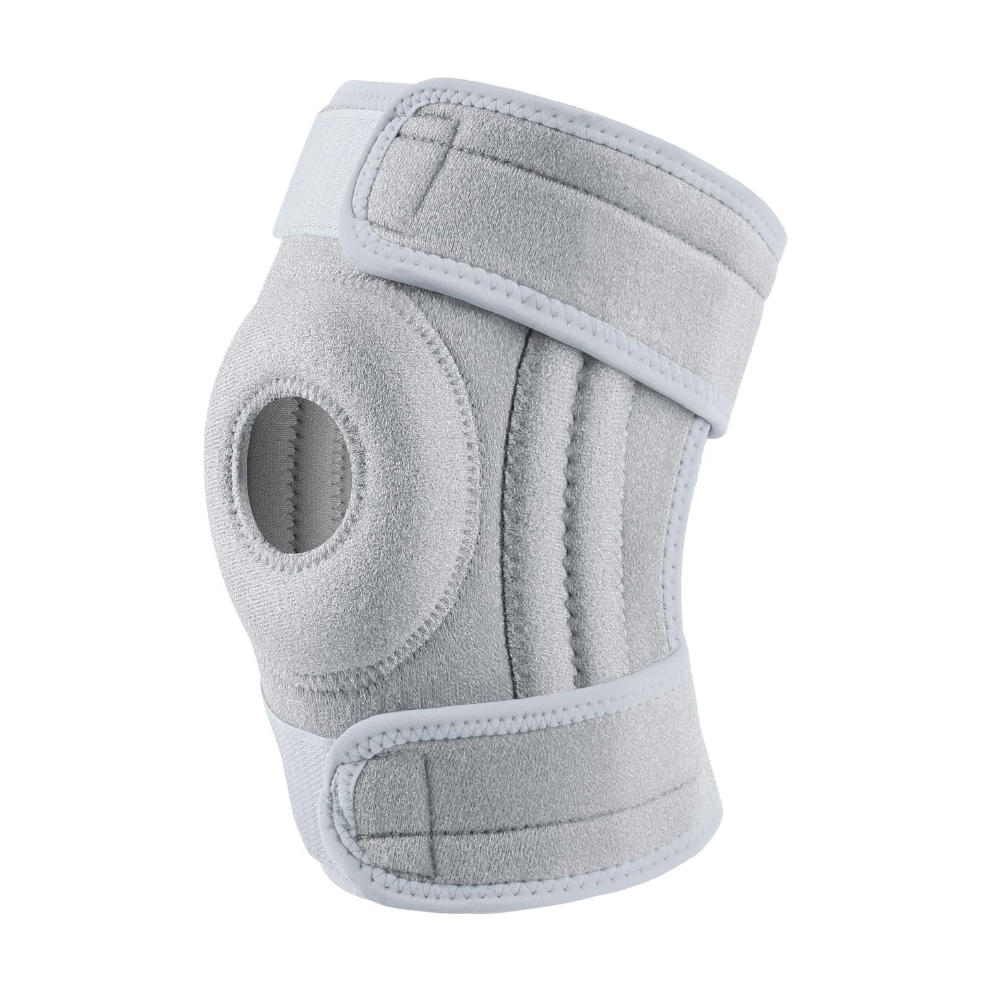 Aofit Knee Support Braces, Compression Sleeves With 2 Spring Side Stabilizers, Protective Foam Pad and Adjustable Straps, 1 Pair