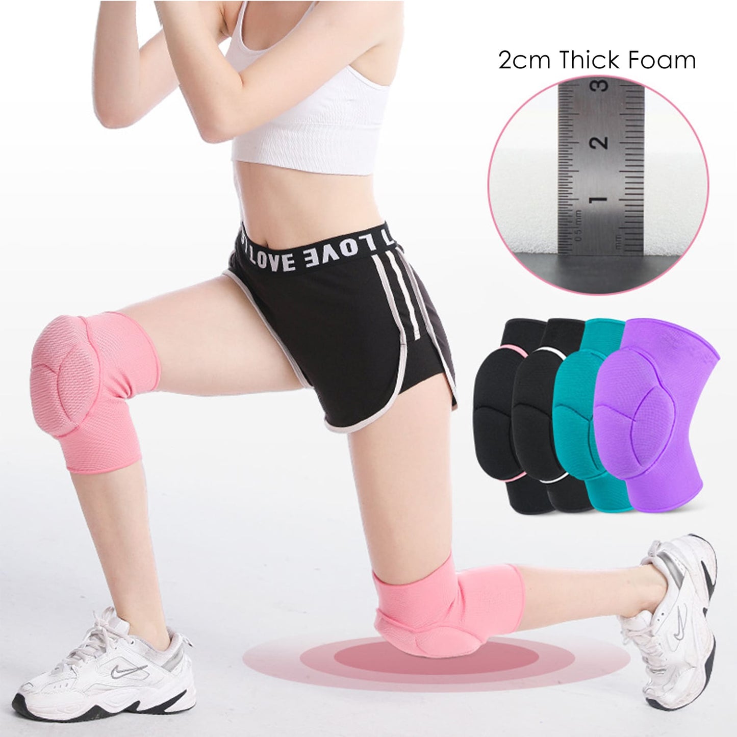 Protective Knee Pads for Gardening, House Working, Cleaning, Sports with Anti-slip Design, Soft Cushioning, 1 Pair