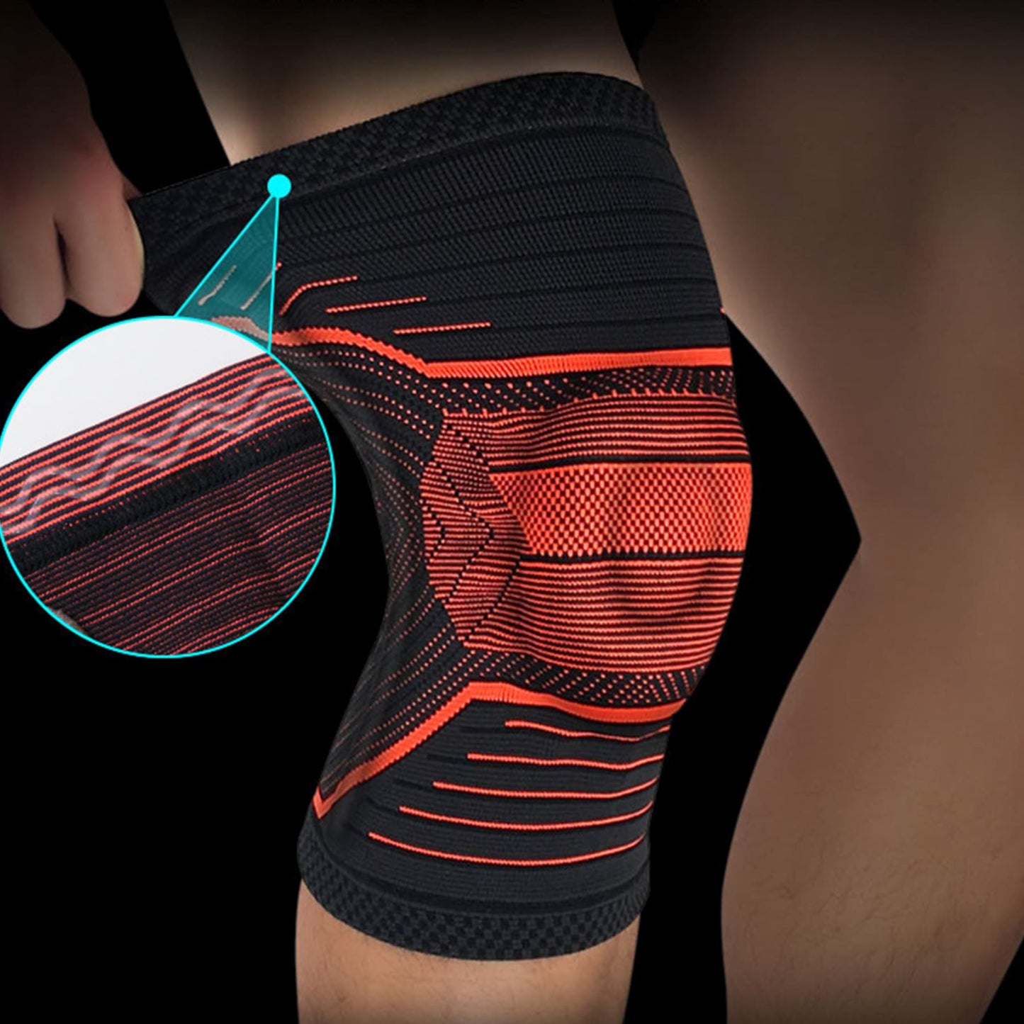 Aofit Knee Spring Support Sleeves with Side Stabilizers, Patella Gel Pad, 1 Pair
