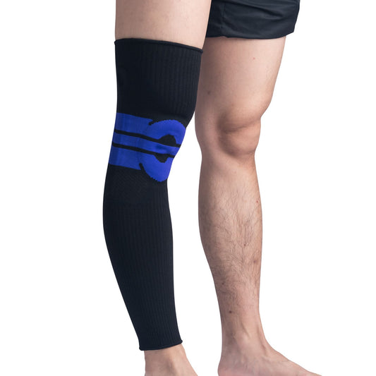 Extra Long Knee Sleeves with Side Stabilizers and Protective Gel Pad, 1 Pair