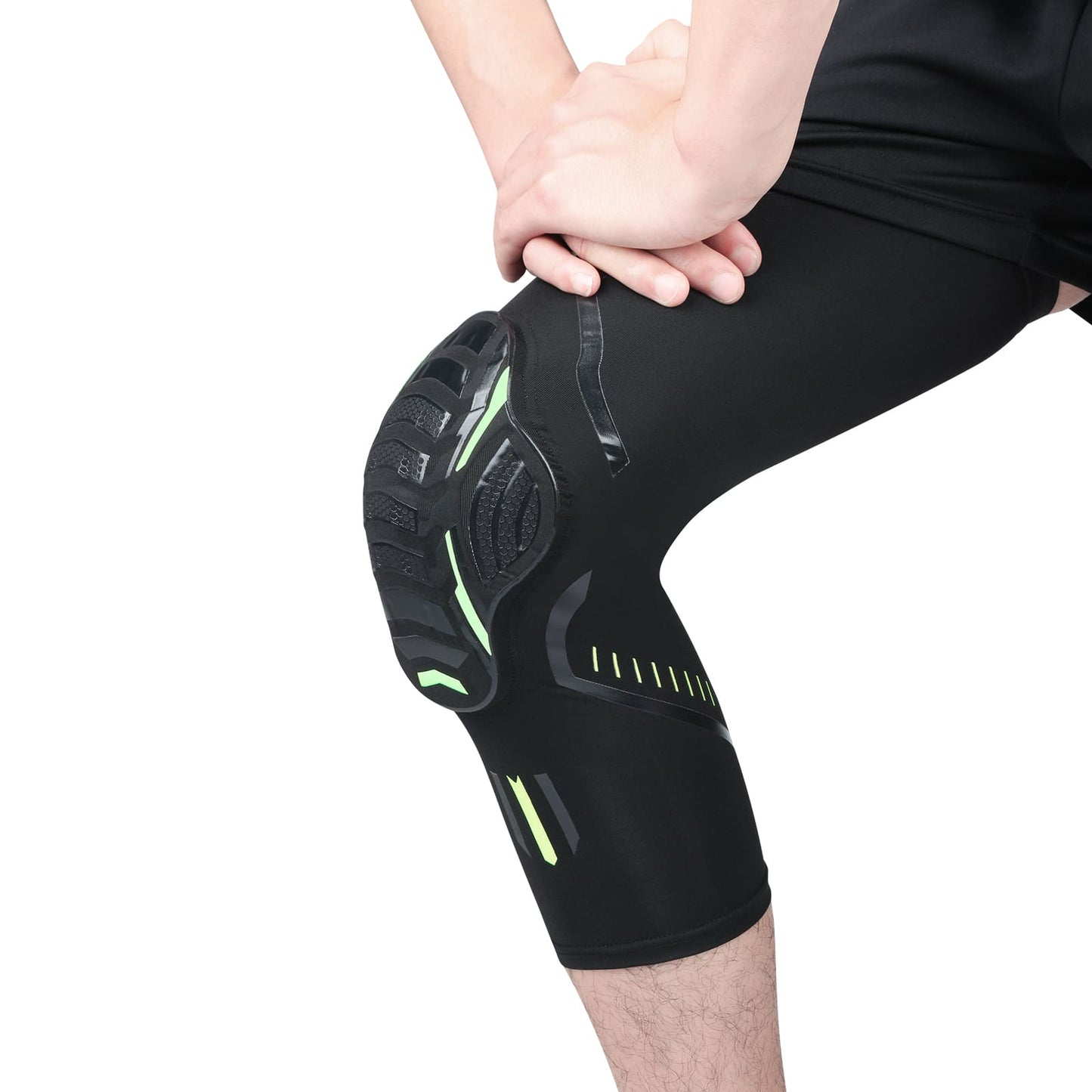 Aofit Compression Knee Sleeves, Protector with Anti-Impact Pad, 1 Pair