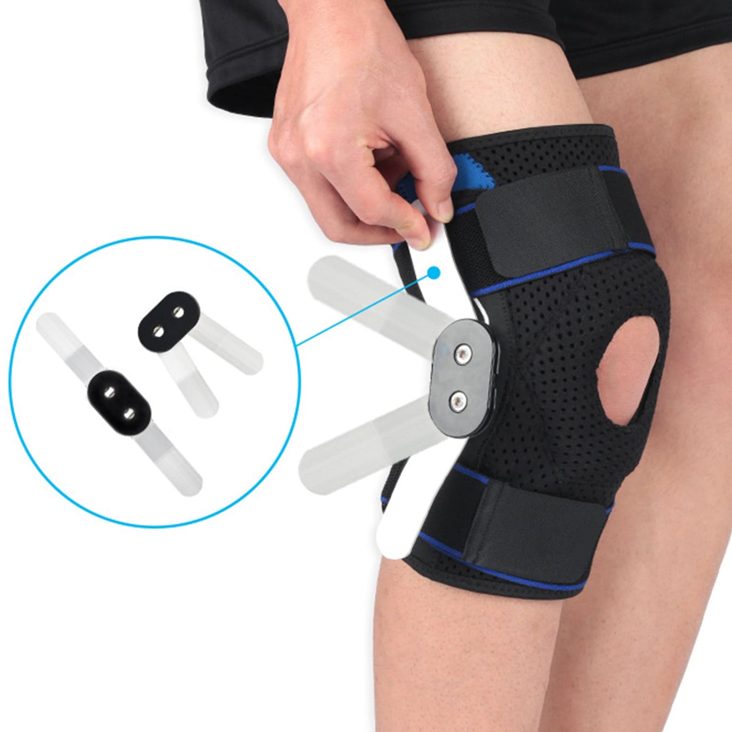 Aofit Heavy Duty Knee Support Brace with Strong Metal Stabilizers for Injury Recovery and Rehabilitation, 1 Piece