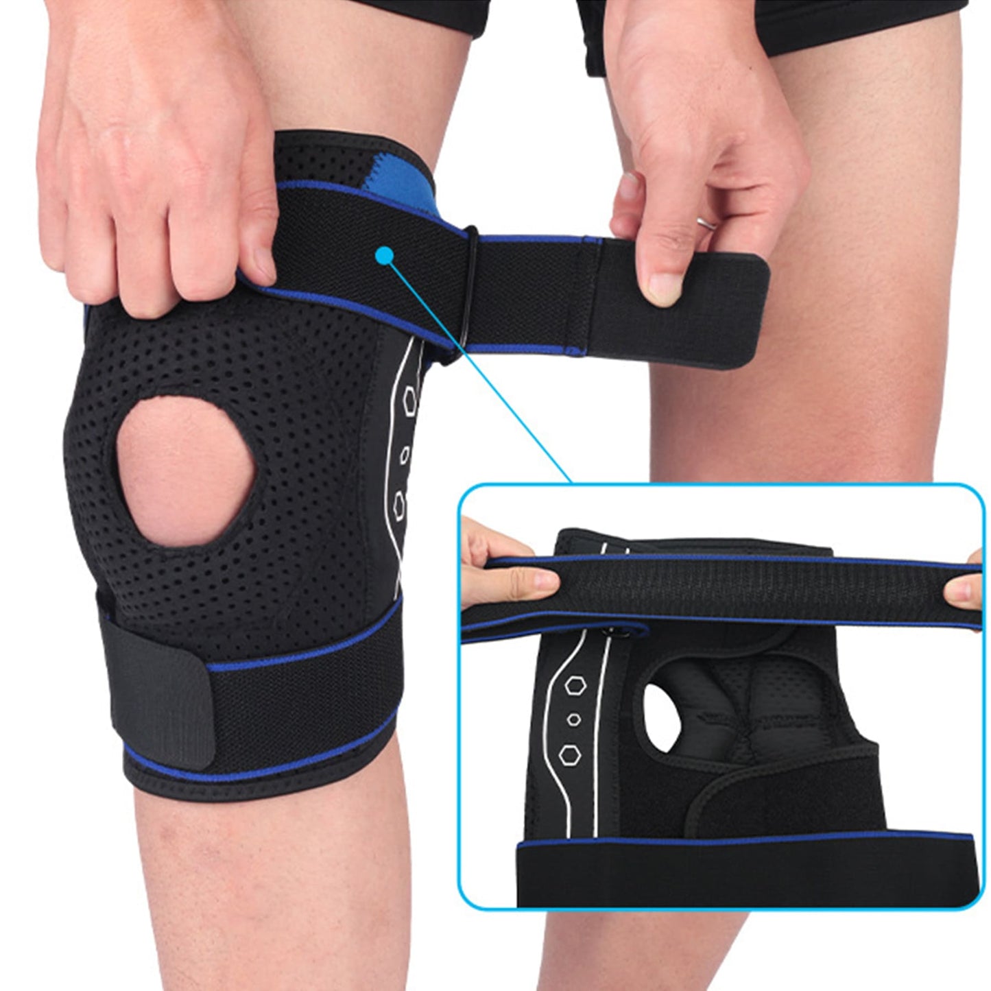 Aofit Heavy Duty Knee Support Brace with Strong Metal Stabilizers for Injury Recovery and Rehabilitation, 1 Piece