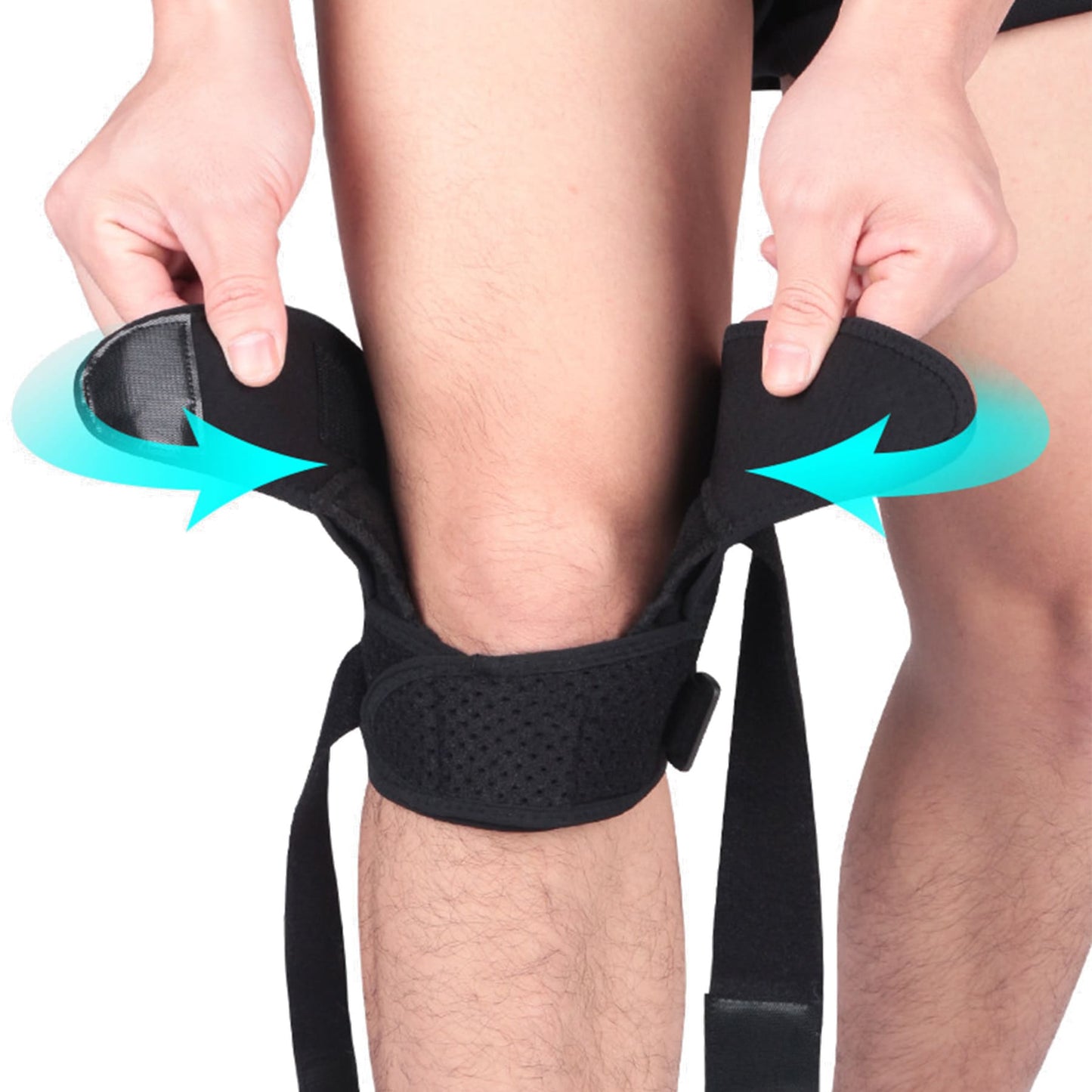 Aofit Knee Support Braces with Mesh Panel, Protective Foam Pads and Adjustable Straps, 1 Pair