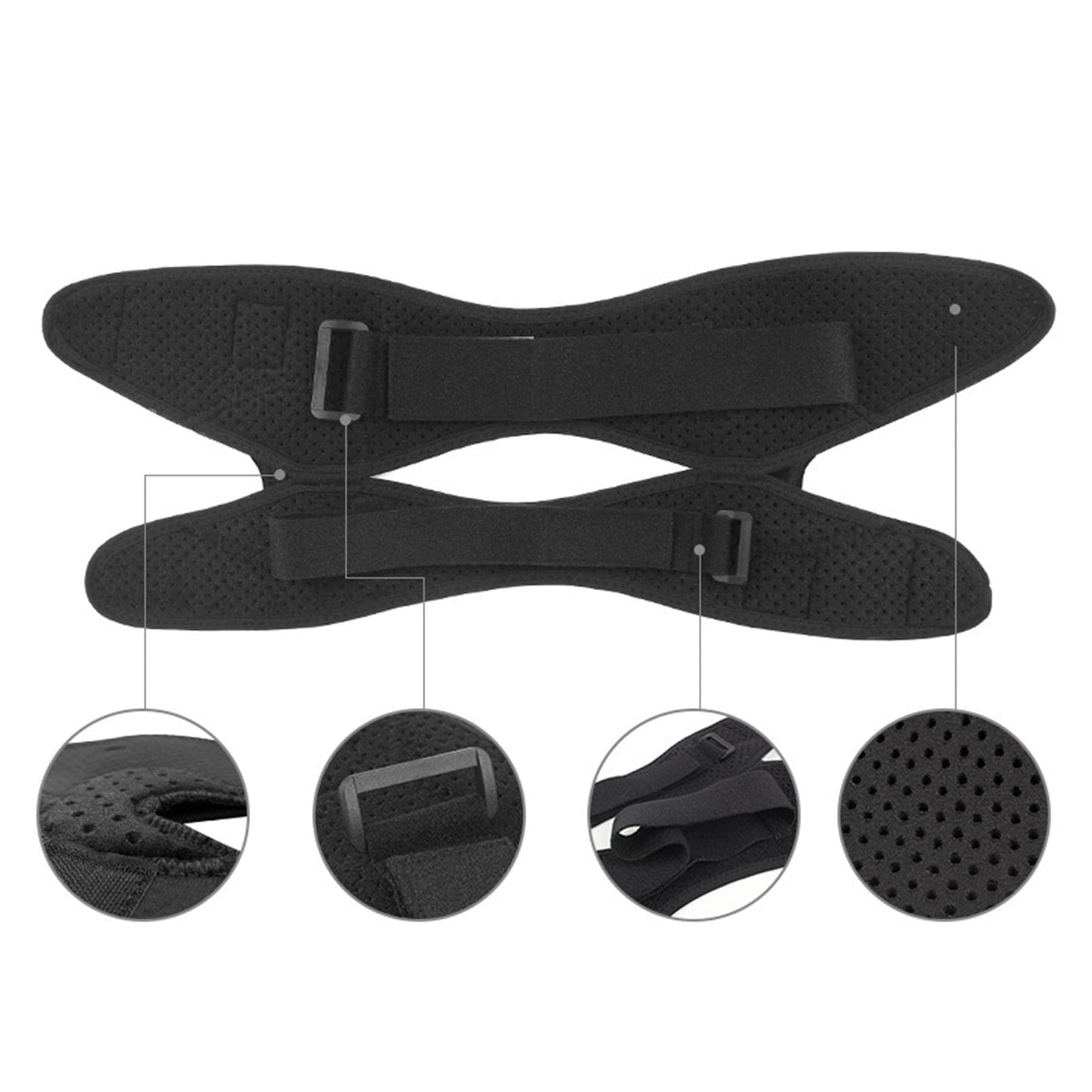 Aofit Knee Support Braces with Mesh Panel, Protective Foam Pads and Adjustable Straps, 1 Pair