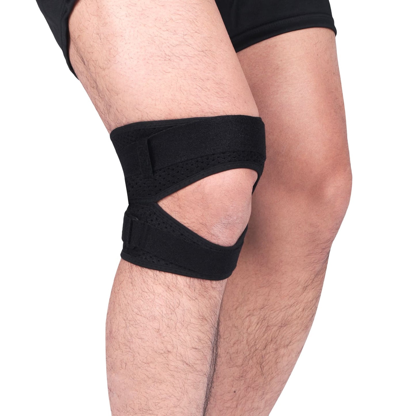 Aofit Knee Support Braces with Mesh Panel, Protective Foam Pads and Adjustable Straps, 1 Pair