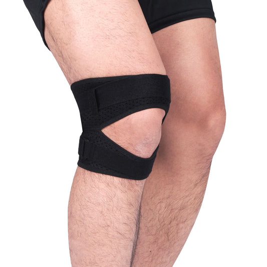 Aofit Knee Support Braces with Mesh Panel, Protective Foam Pads and Adjustable Straps, 1 Pair