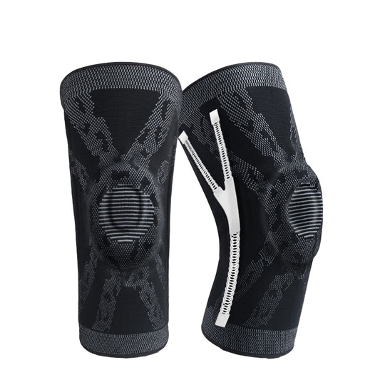 Aofit Knee Stabilizing Support Brace, Compression Sleeve With Y-Stabilizer and Protective Gel Pad, 1 Pair