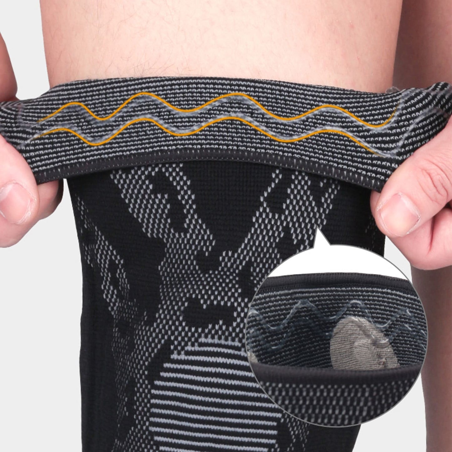 Aofit Knee Stabilizing Support Brace, Compression Sleeve With Y-Stabilizer and Protective Gel Pad, 1 Pair