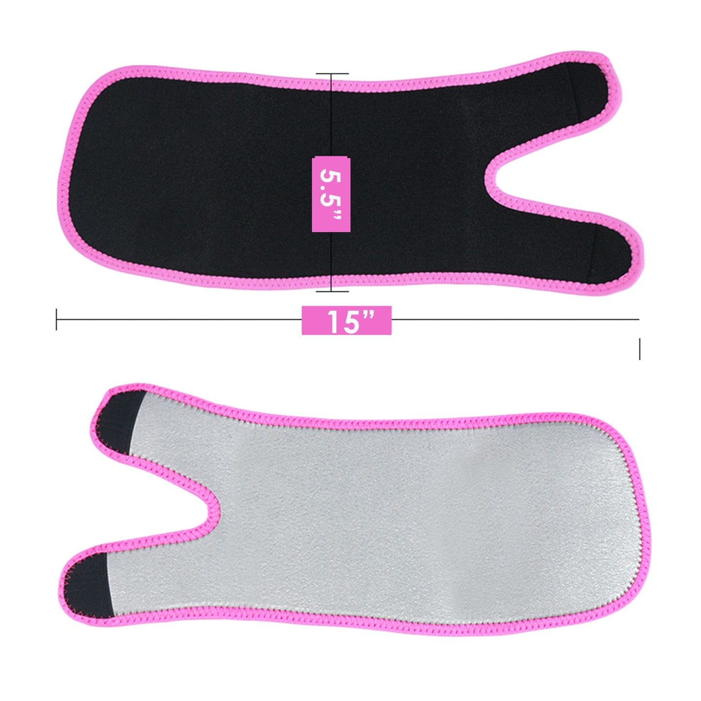 Arm Trimmers Sauna Sweat Bands 2-Pack with Adjustable Straps