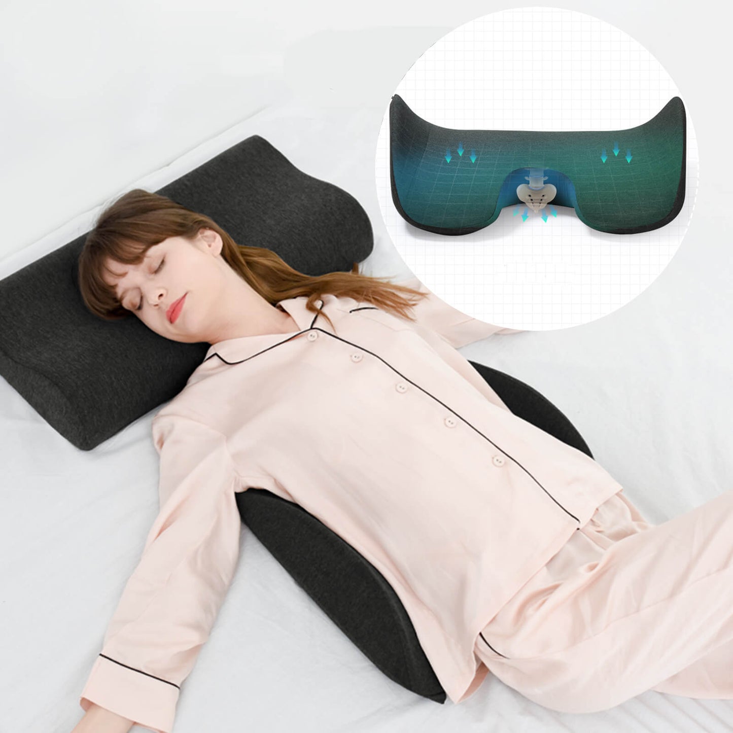 Aofit Memory Foam Lumbar Support Pillow for Sleeping