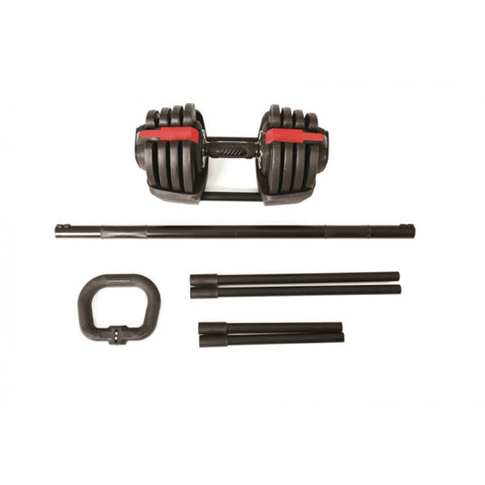 TOORX 3-in-1 Adjustable Dumbbell, Kettlebell & Barbell Set