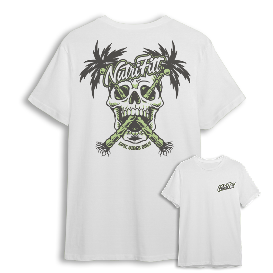 NutriFitt Skull Island T-Shirt - White