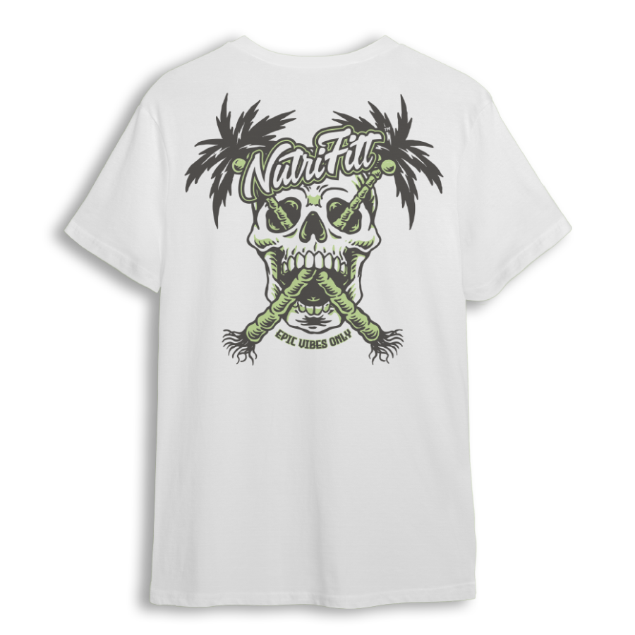 NutriFitt Skull Island T-Shirt - White