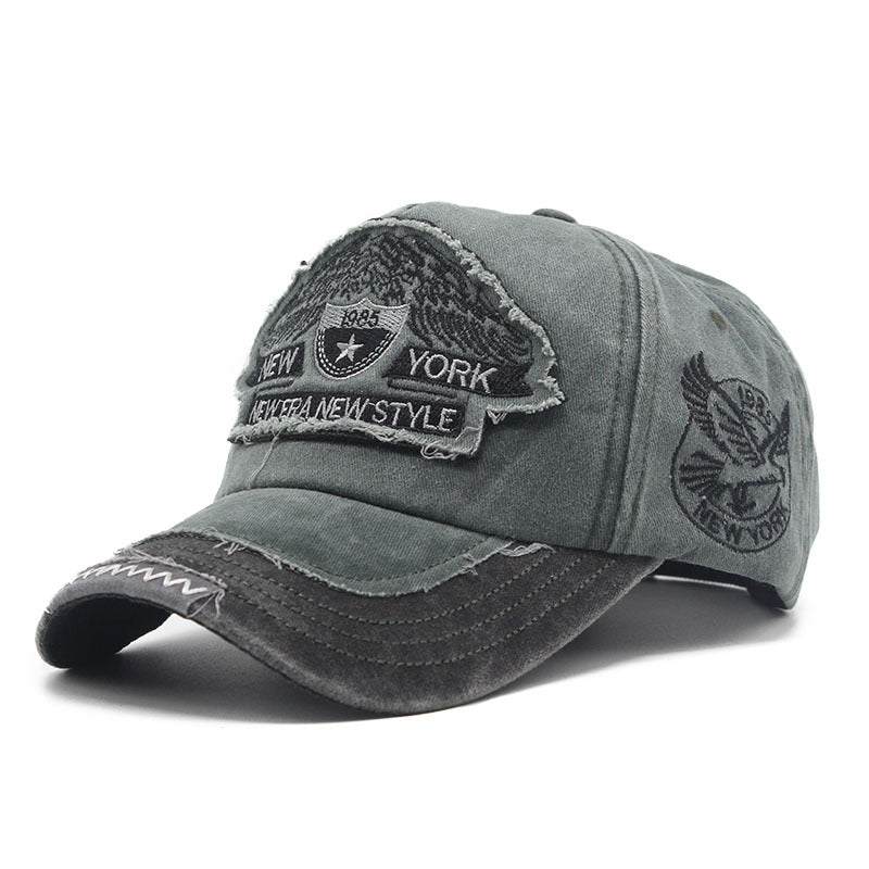 Fashion Washed Distressed Embroidery Baseball Cap Embroidery