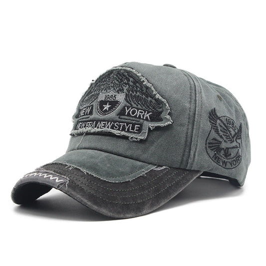 Fashion Washed Distressed Embroidery Baseball Cap Embroidery