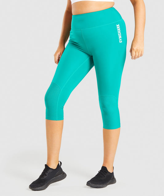 Gymshark Pulse Cropped Leggings - Green