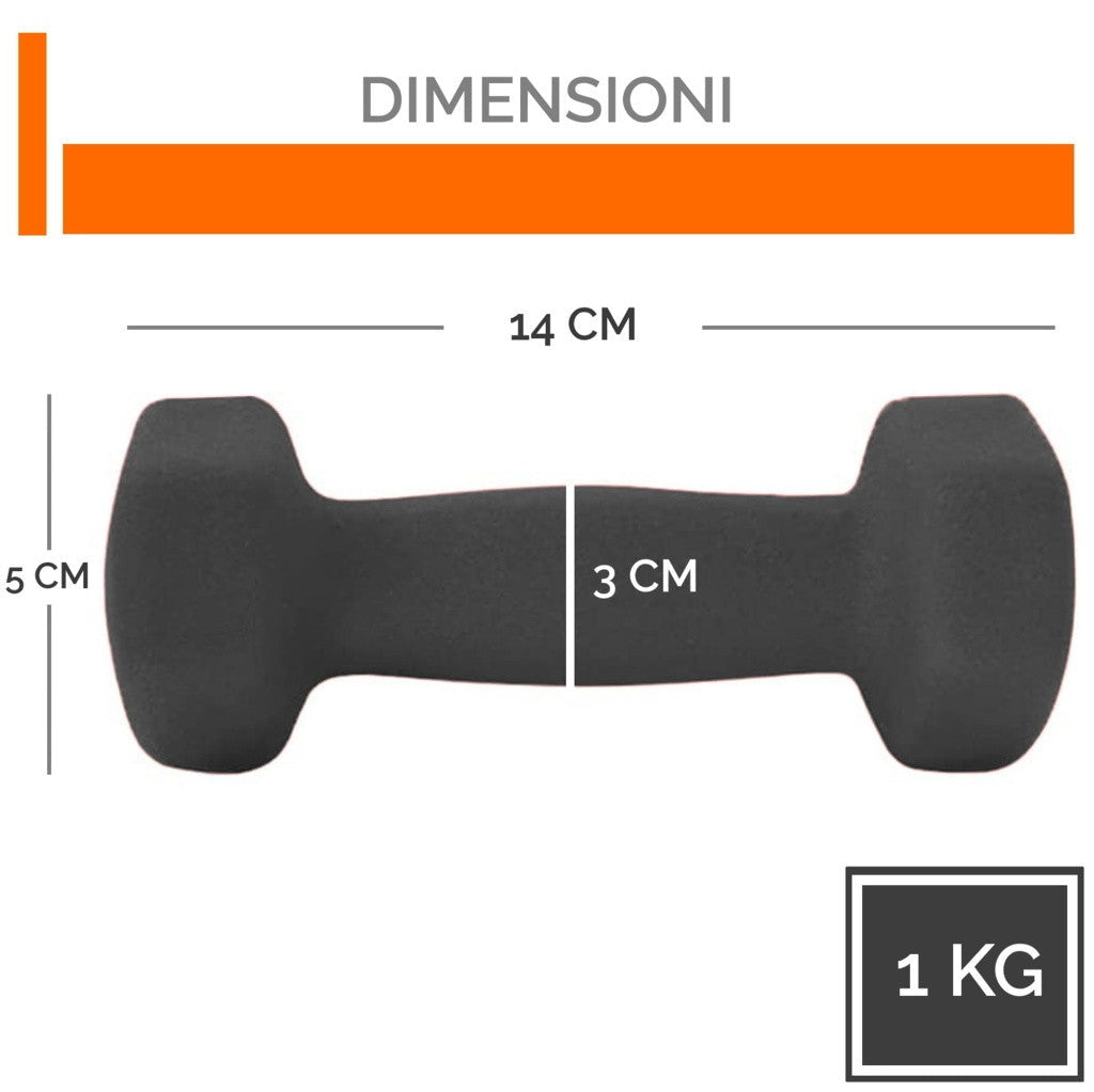 Neoprene Dumbbell Pair - 1/2/3kg