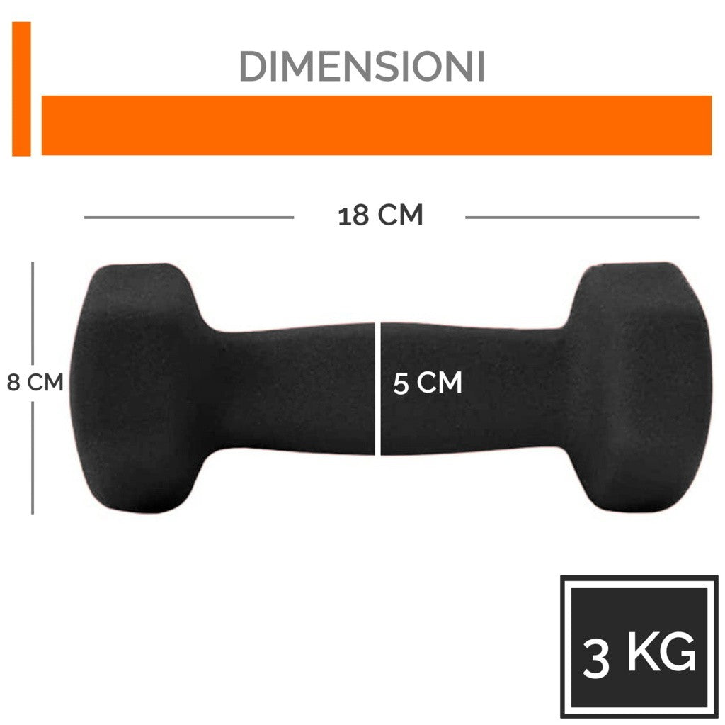 Neoprene Dumbbell Pair - 1/2/3kg