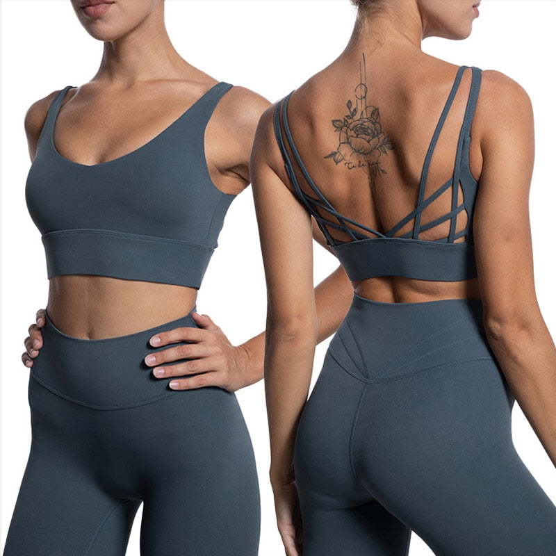2 Piece Sports Bra and Leggings Set
