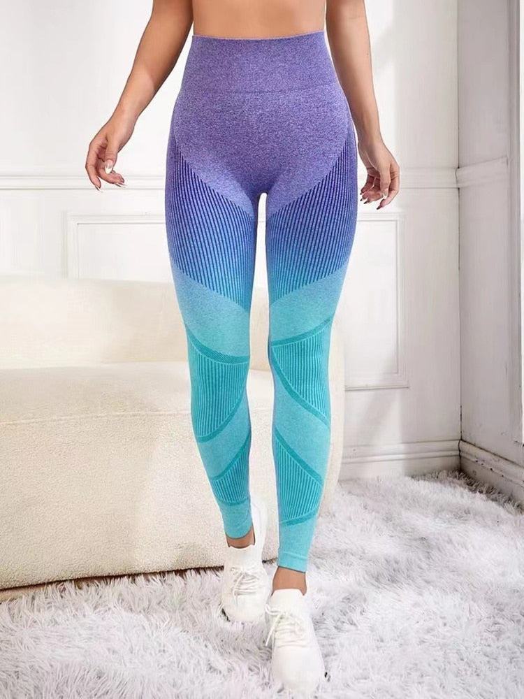Lilac & Blue Gradient Leggings