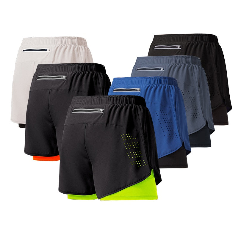 Men's 2 In 1 Gym Shorts