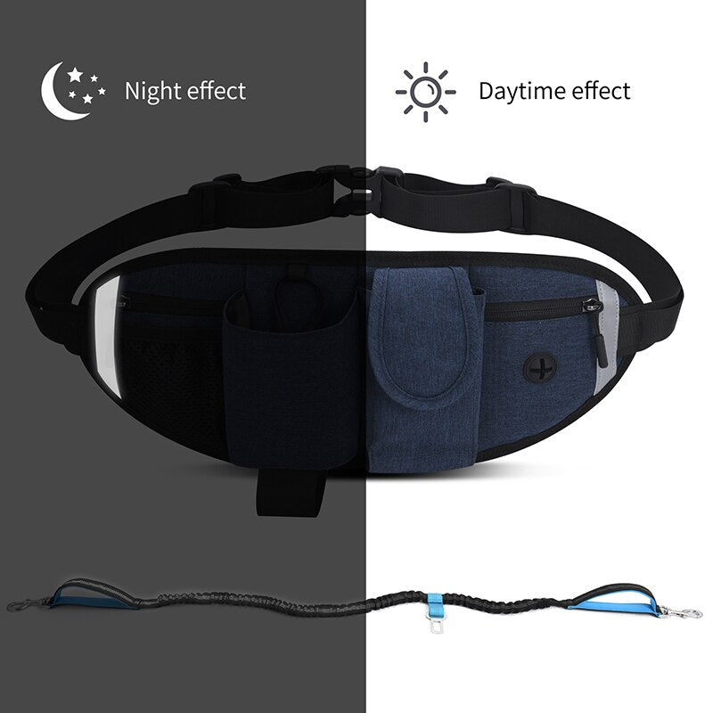 Dog Running Waist Bag And Leash