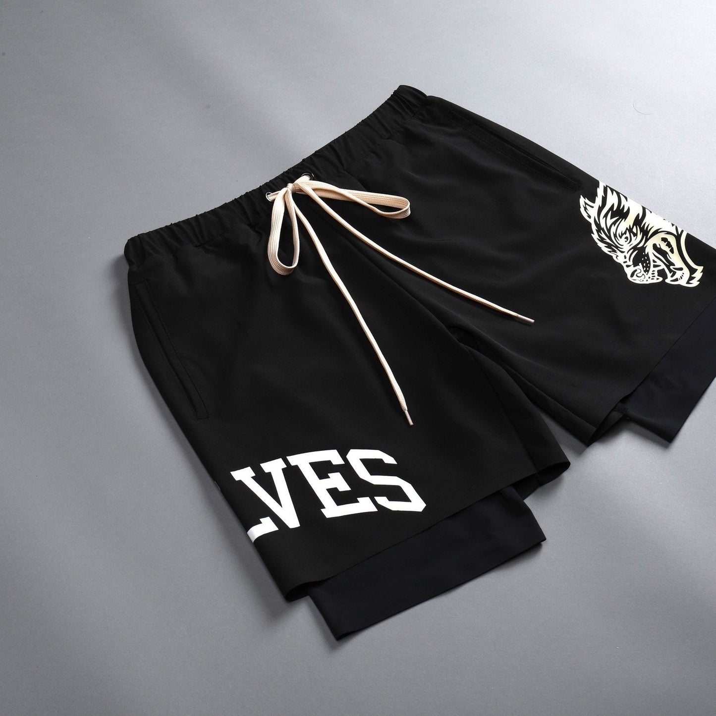 Wolves 2-in-1 Compression Shorts