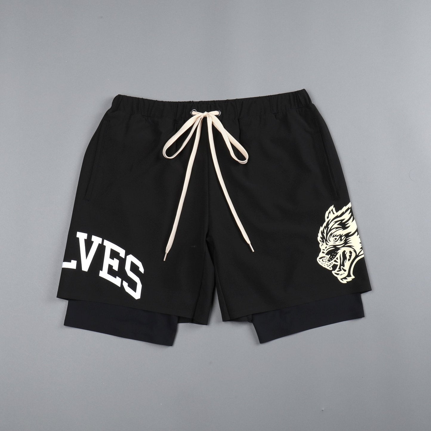 Wolves 2-in-1 Compression Shorts